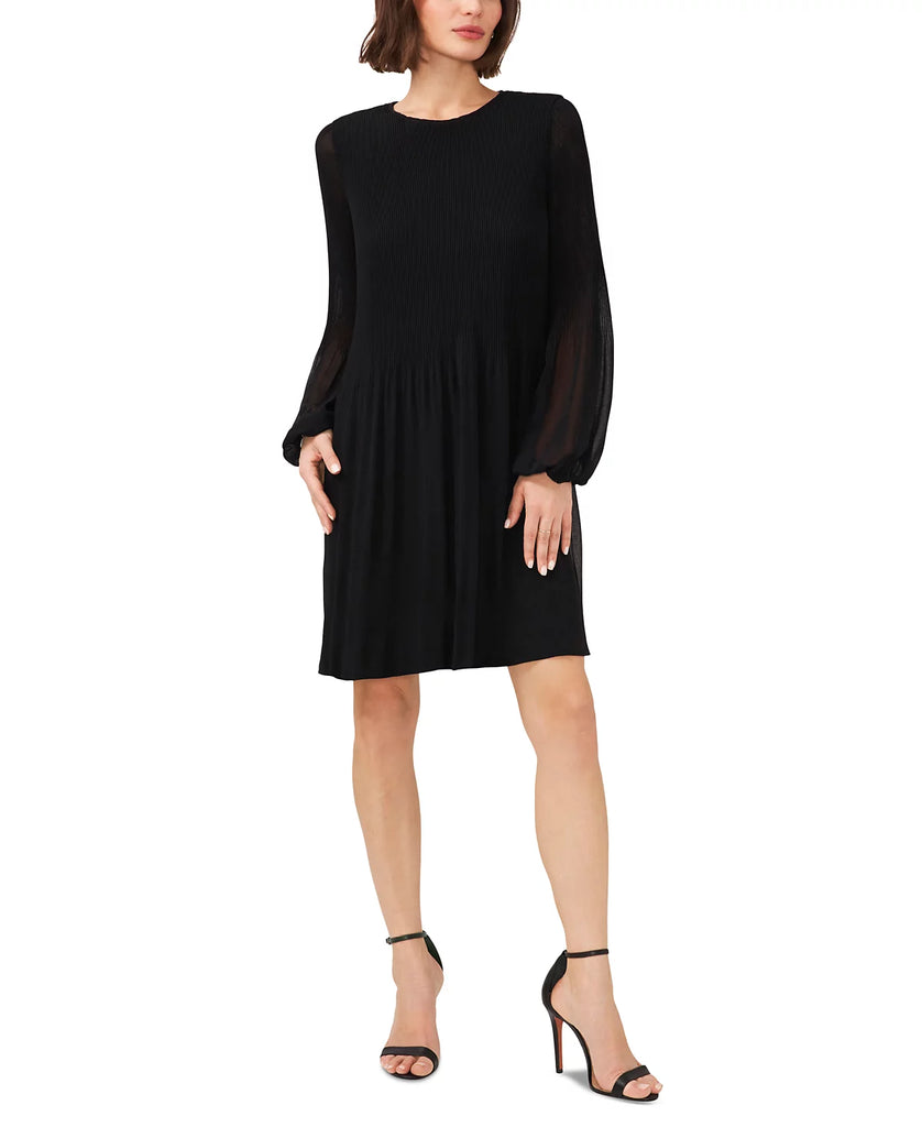 MSK Released-Pleat Long-Sleeve Shift Dress – DGFOutlet