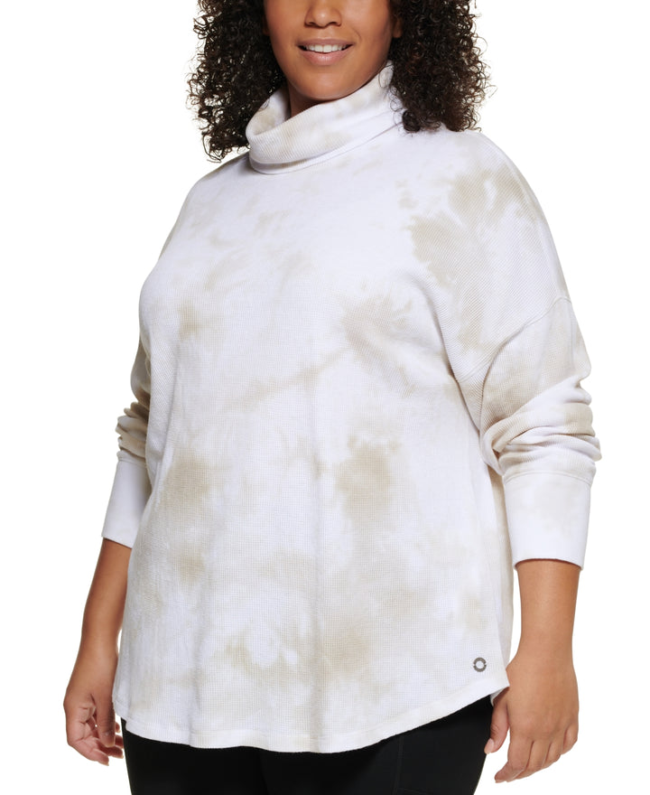 Calvin Klein Plus Size Tie-Dye-Print Top