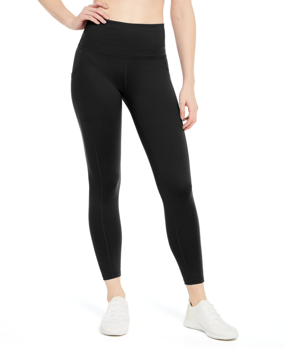 ID Ideology Plus Size Compression High-Waist Side-Pocket 7/8 Length Leggings