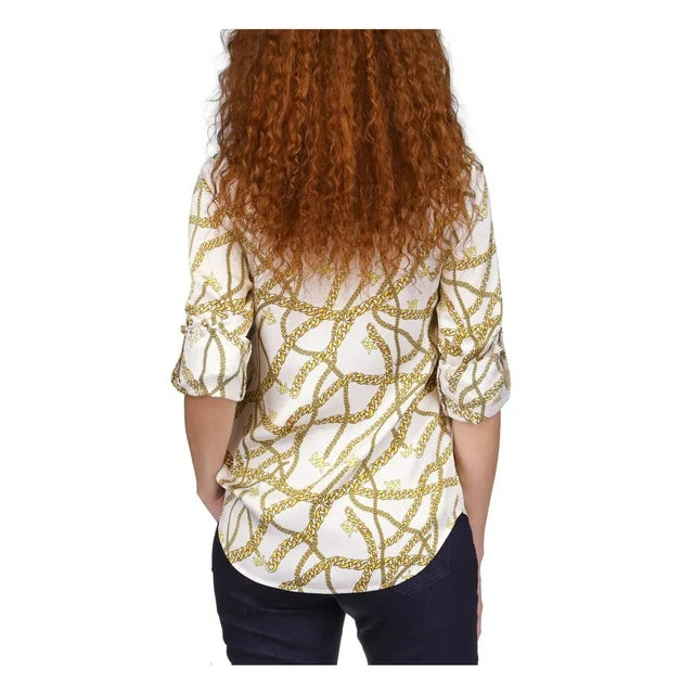 MICHAEL MICHAEL KORS Chain Logo-Print Button Shirt
