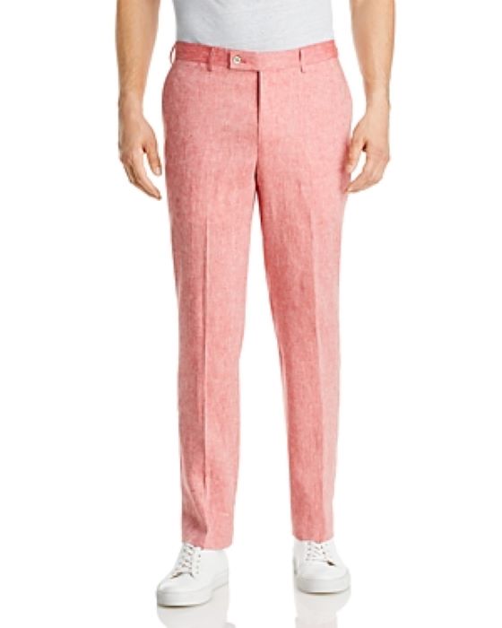 Robert Graham Men's Delave Modent Fit Linen Suit Pants