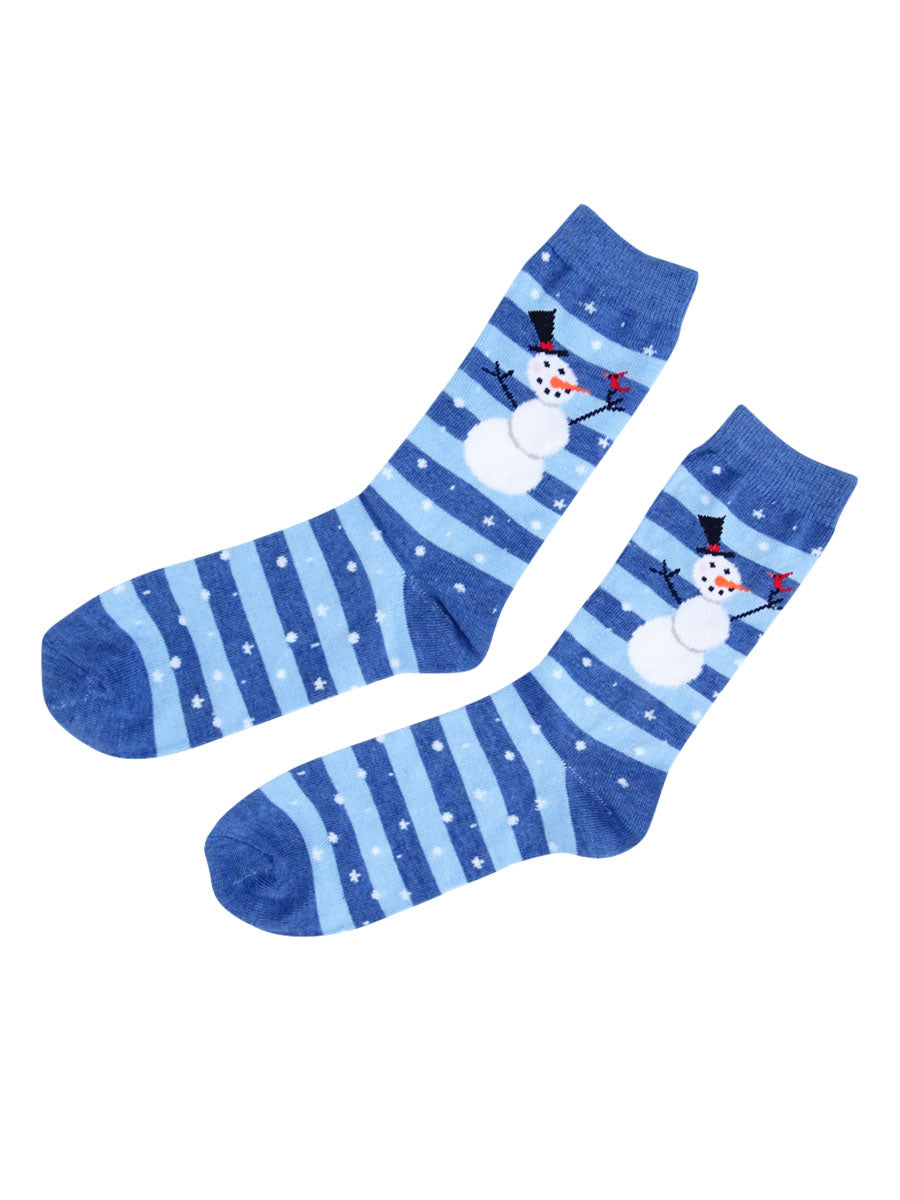 Charter Club Women's Snowman Striped Socks 2 Pairs