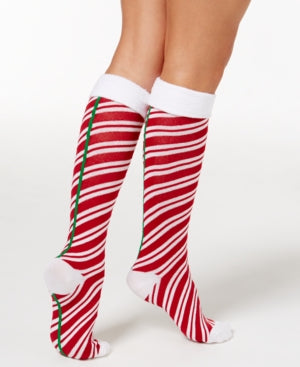 Charter Club Candy Cane Holiday Christmas Knee-High 3 Pairs Socks