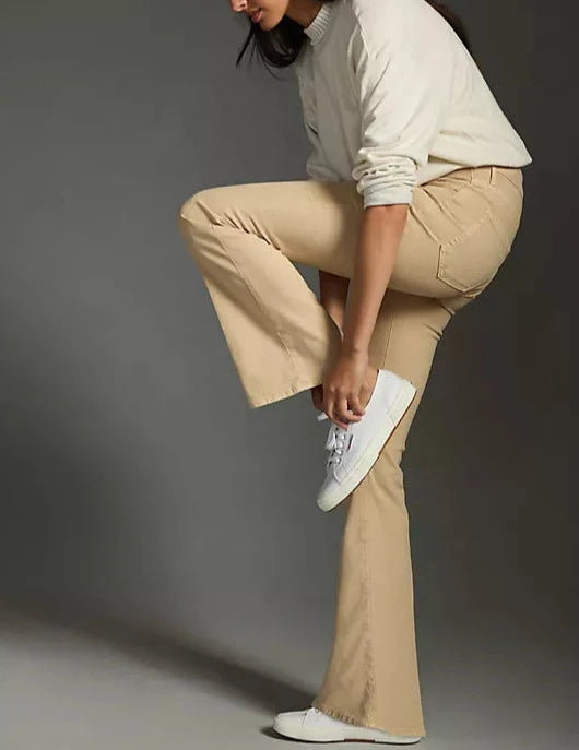 MOTHER The Weekender Mid Rise Flared Jeans