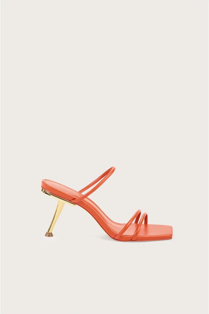 Cult Gaia Lydia Square Toe Slim Strap High Heel Sandals