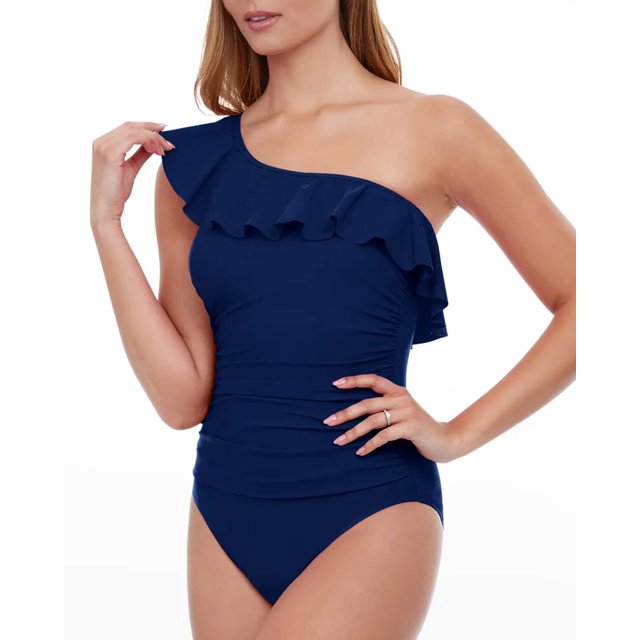 Profile by Gottex Tutti Frutti Ruffled One-Shoulder Swimsuit