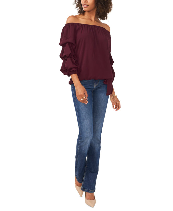 Vince Camuto Off-The-Shoulder Tiered-Sleeve Blouse