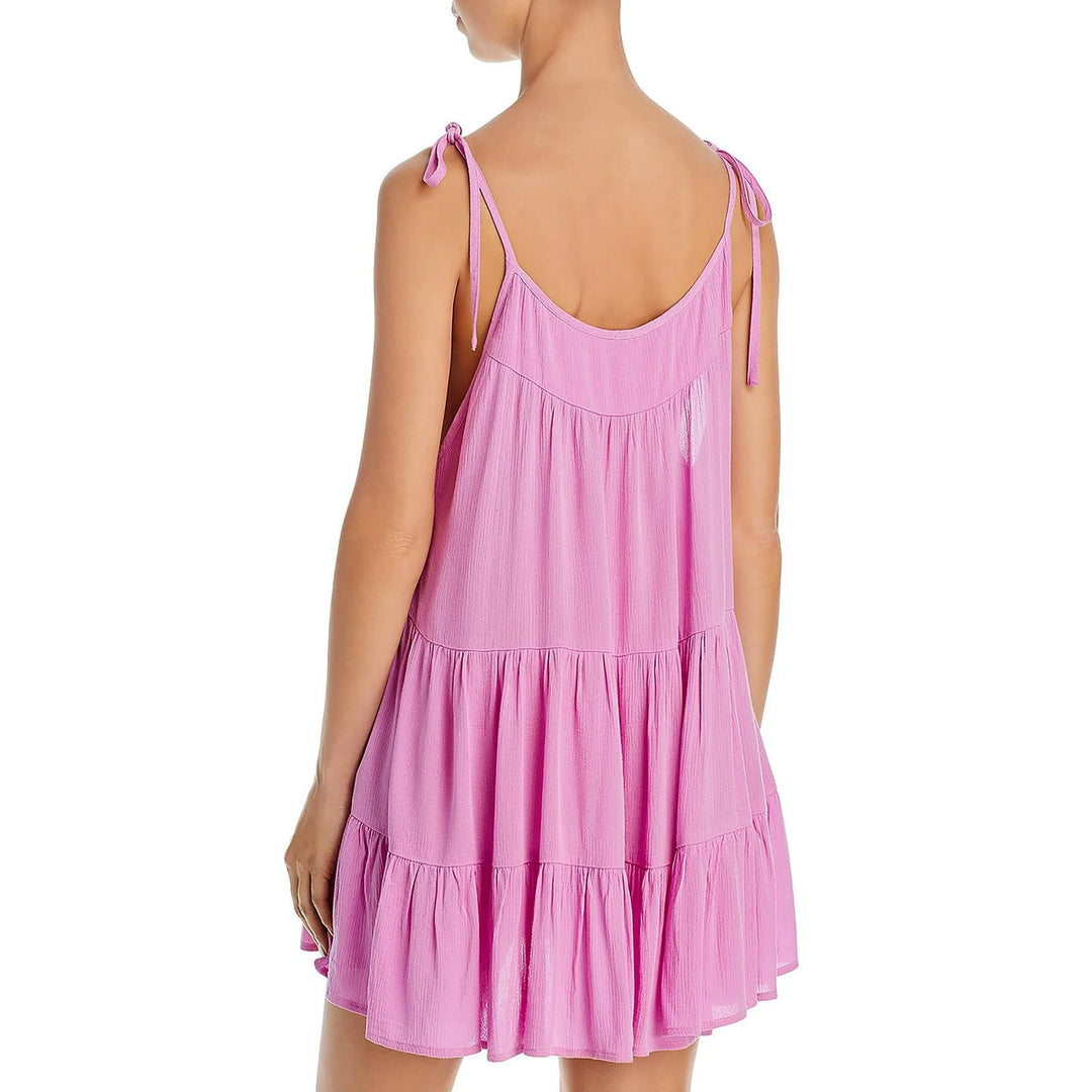 AQUA Swim Shoulder Tie Cover-Up Dress