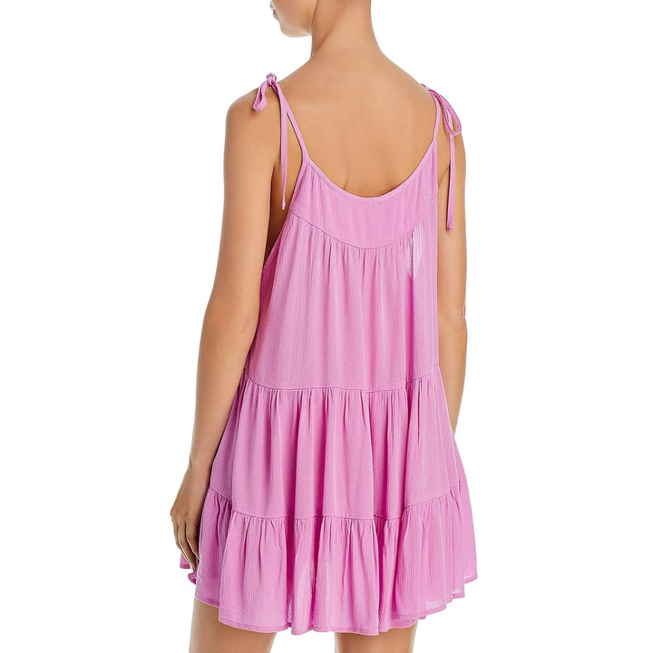 AQUA Swim Shoulder Tie Cover-Up Dress