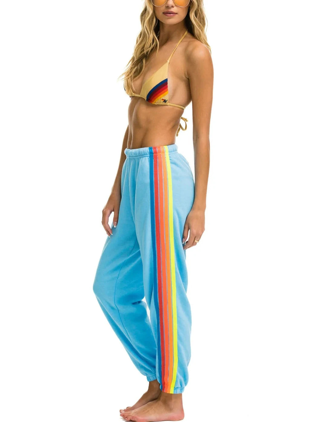 Aviator Nation Rainbow Stripe Sweatpants