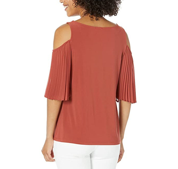 Vince Camuto Short Sleeve Cold-Shoulder Blouse