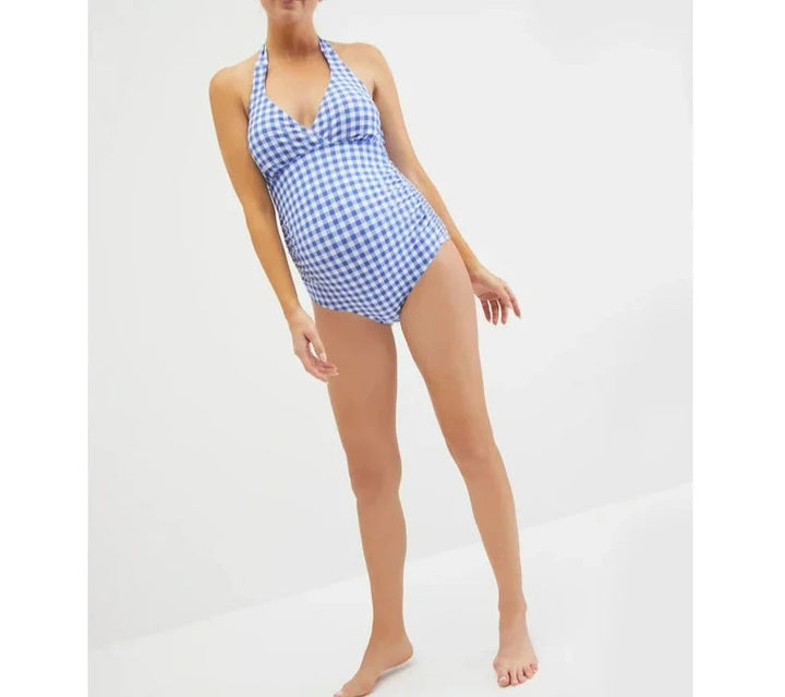 Motherhood Maternity Beach Bump™ Smocked Waist Maternity One-Piece Swimsuit