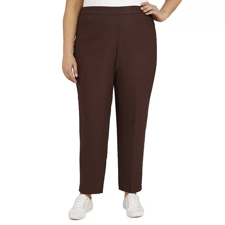 Alfred Dunner Plus Size Classic Allure Tummy Control Pull-On Average Length Pants