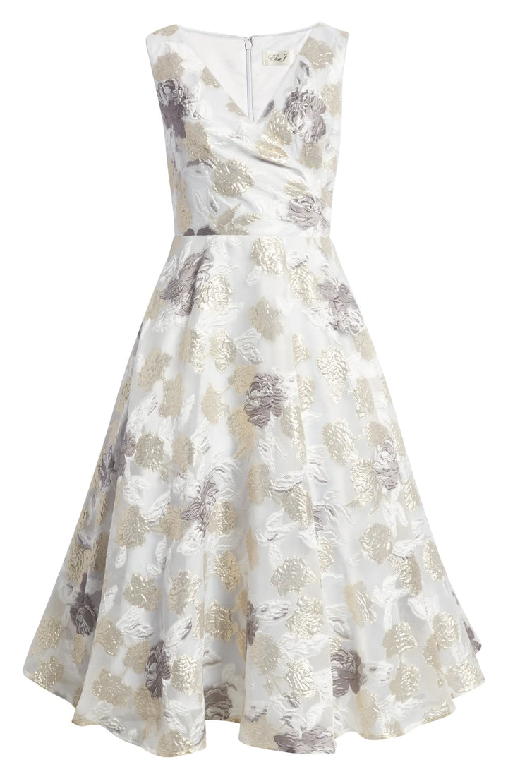 Eliza J Floral Fit-and-Flare Sleeveless Dress