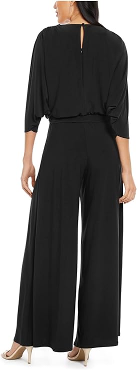 MSK Petite Embellished Split-Sleeve Jumpsuit