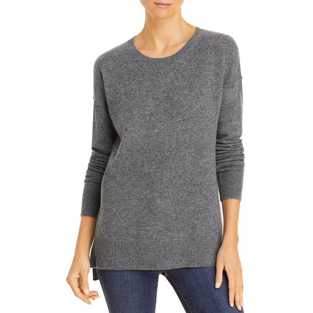 AQUA Cashmere High Low Cashmere Sweater