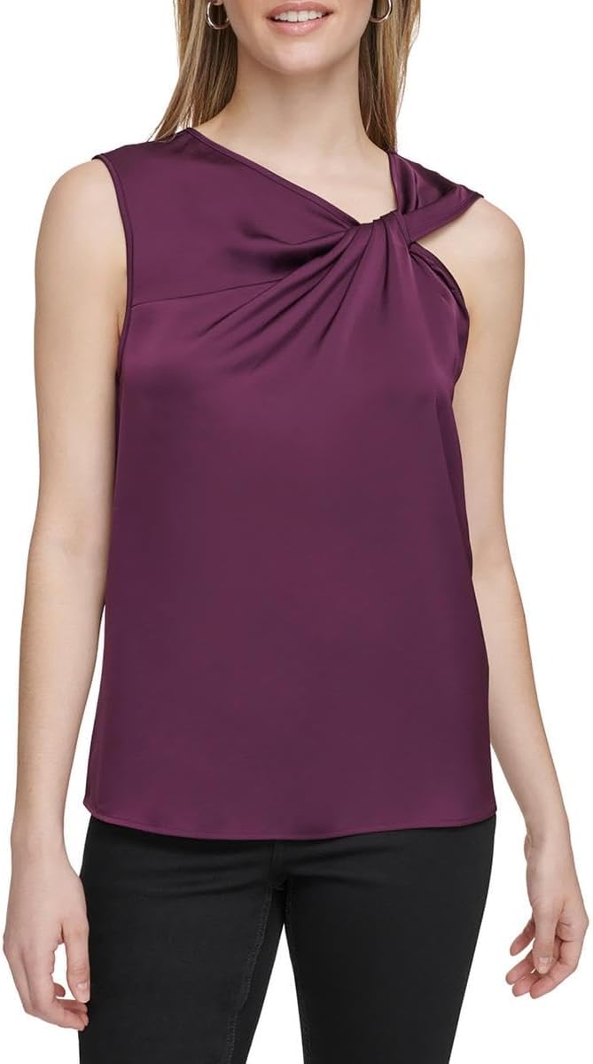 Calvin Klein Twisted-Neck Sleeveless Top