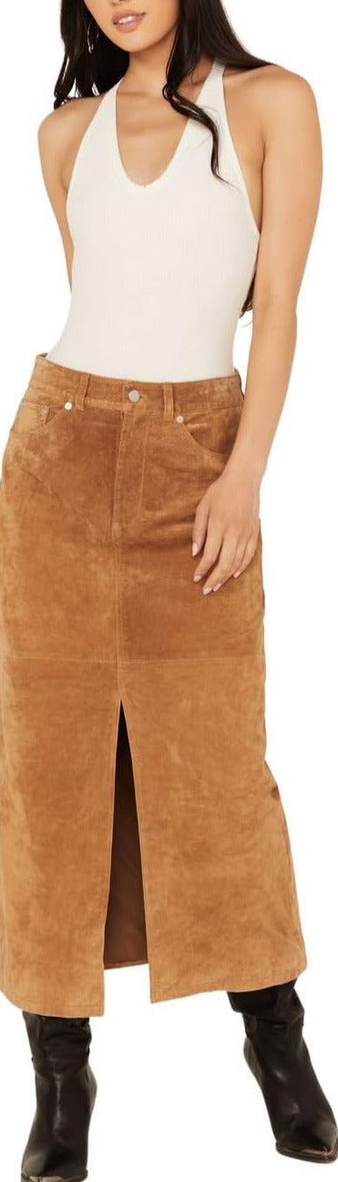 BLANKNYC Suede Midi Skirt