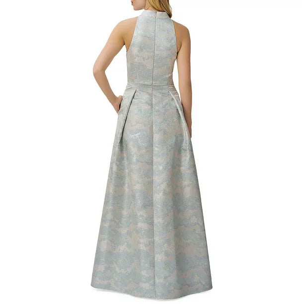 Aidan Mattox Metallic Jacquard Gown