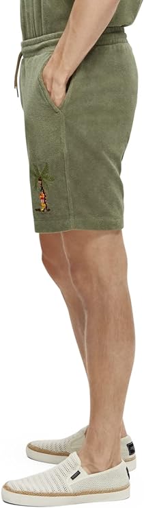 Scotch & Soda MEN Embroidered Toweling Bermuda Shorts