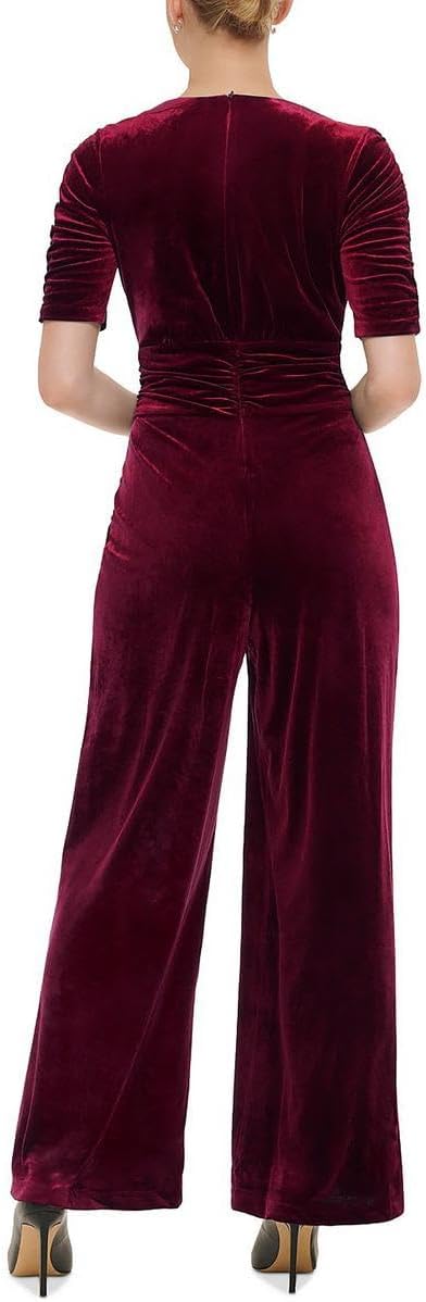 Vince Camuto Velvet Twist-Front Jumpsuit