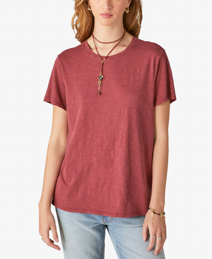 Lucky Brand Cotton Crewneck Short-Sleeve Tee