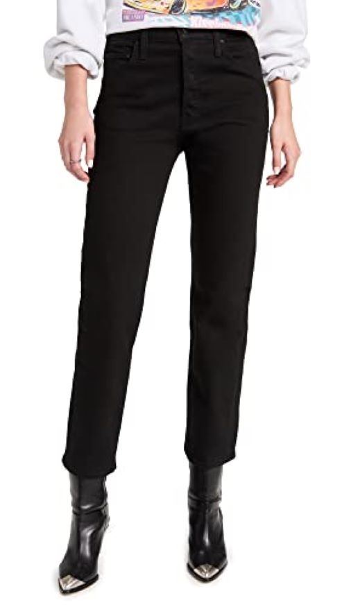 MOTHER The Tomcat High Rise Ankle Straight Jeans