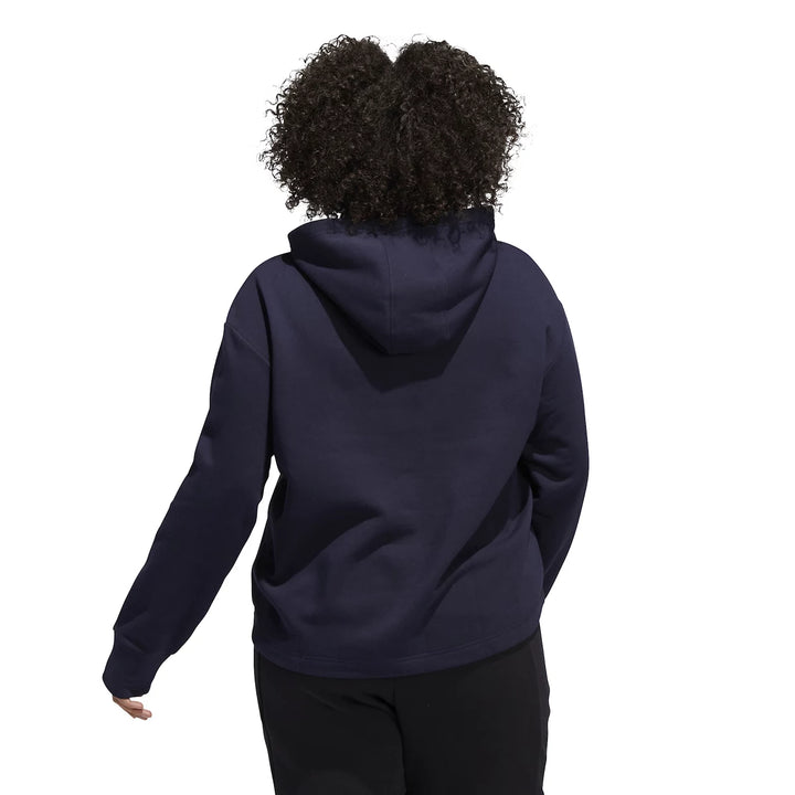 adidas Plus Size Dot-Print Logo Hooded Sweatshirt