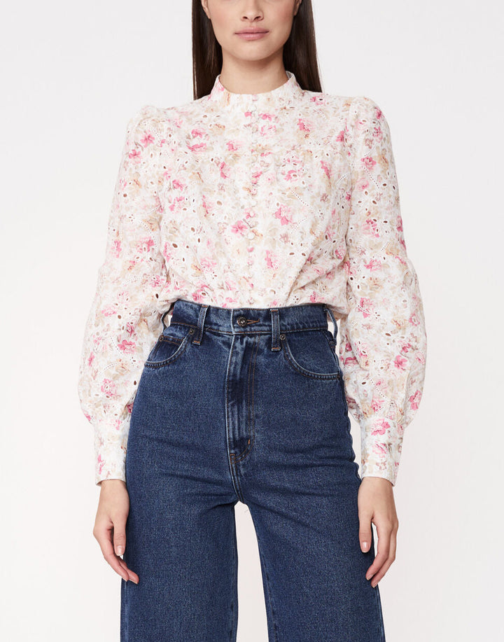 Bardot Hendry Floral Eyelet Top