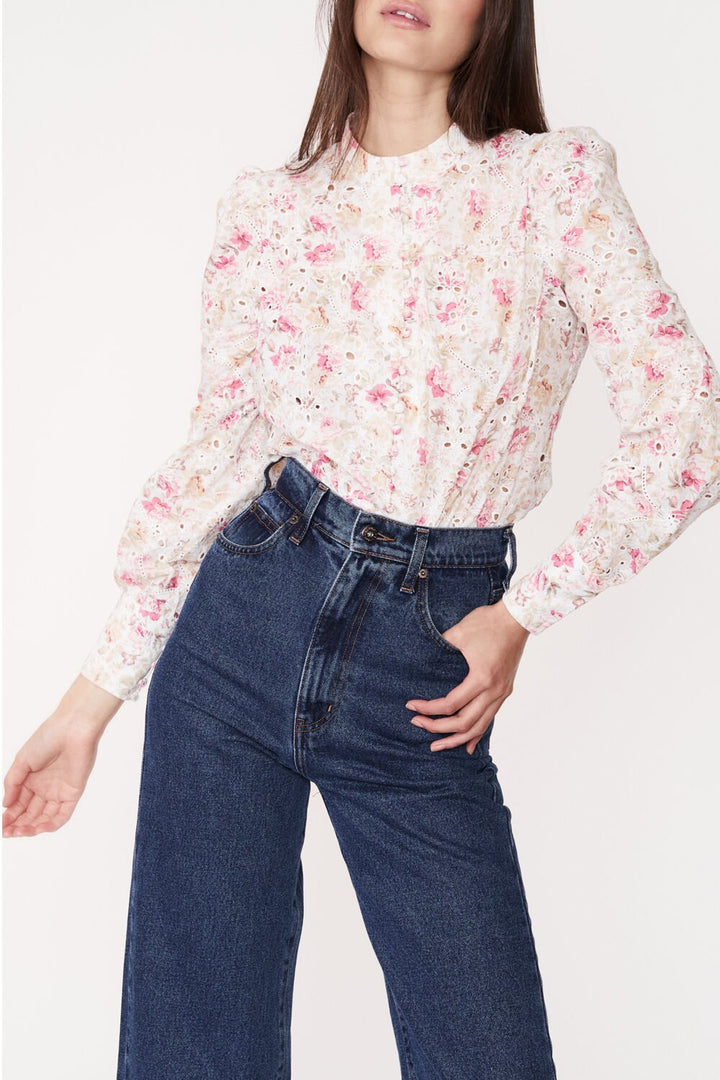 Bardot Hendry Floral Eyelet Top