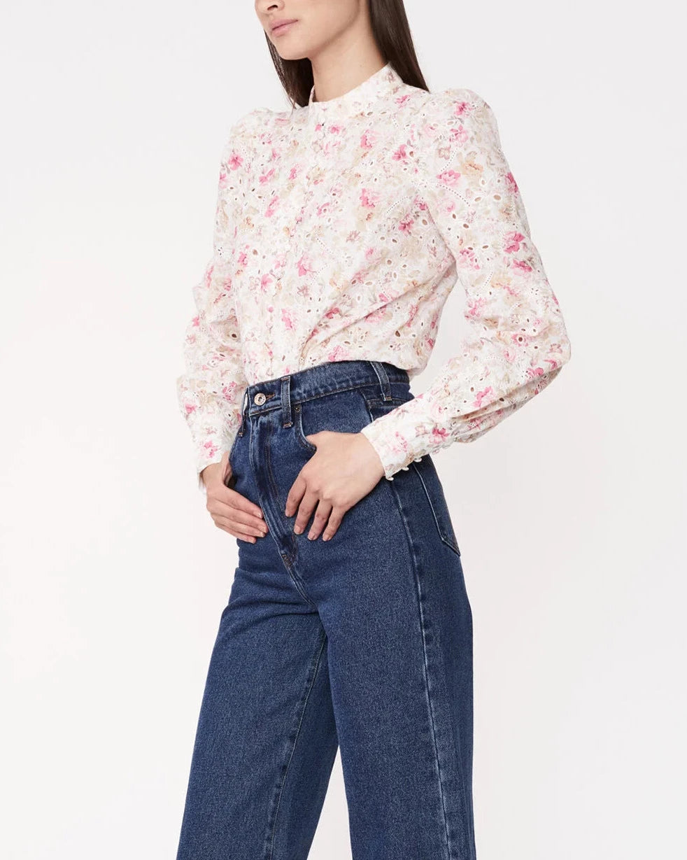 Bardot Hendry Floral Eyelet Top