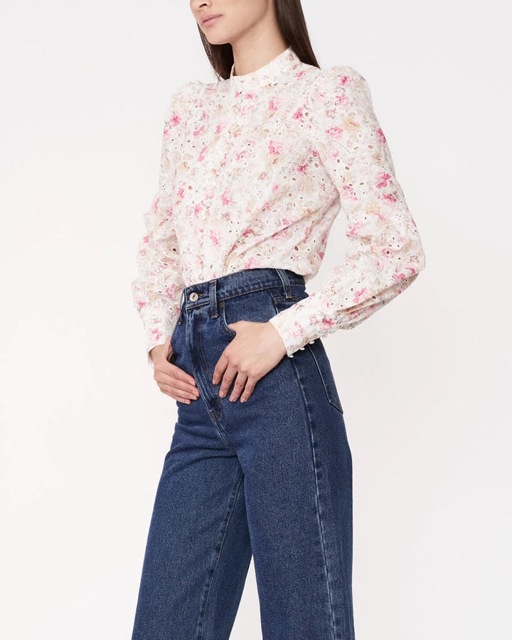 Bardot Hendry Floral Eyelet Top