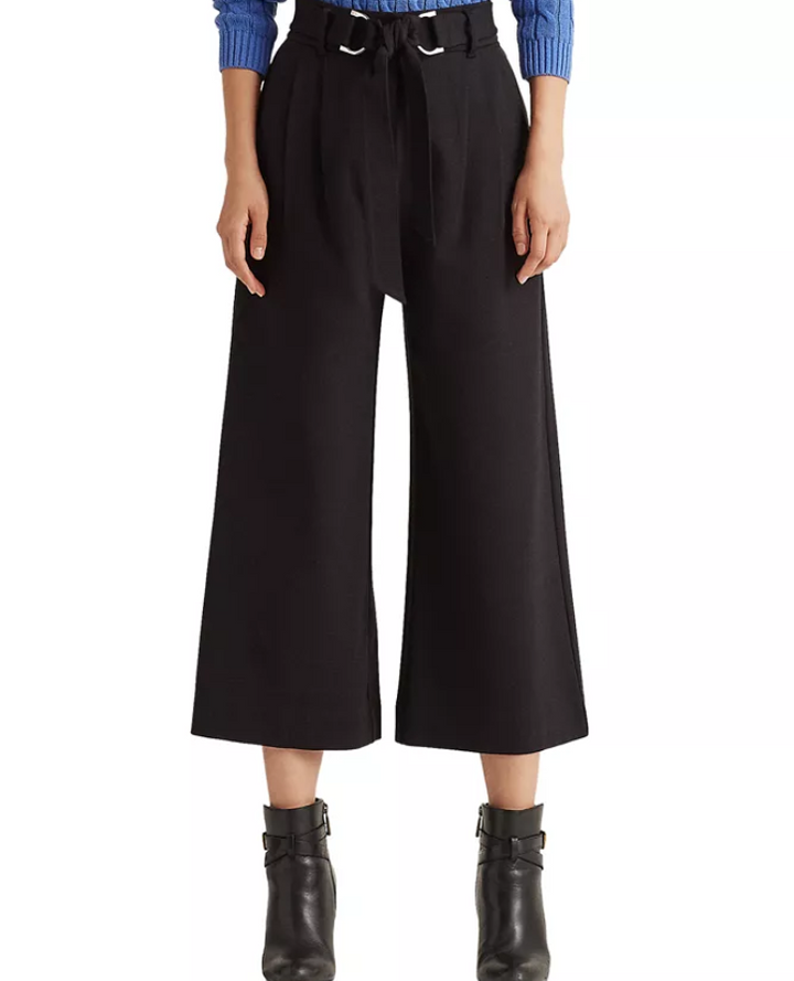 Lauren Ralph Lauren Cropped Wide-Leg Ponte Pants