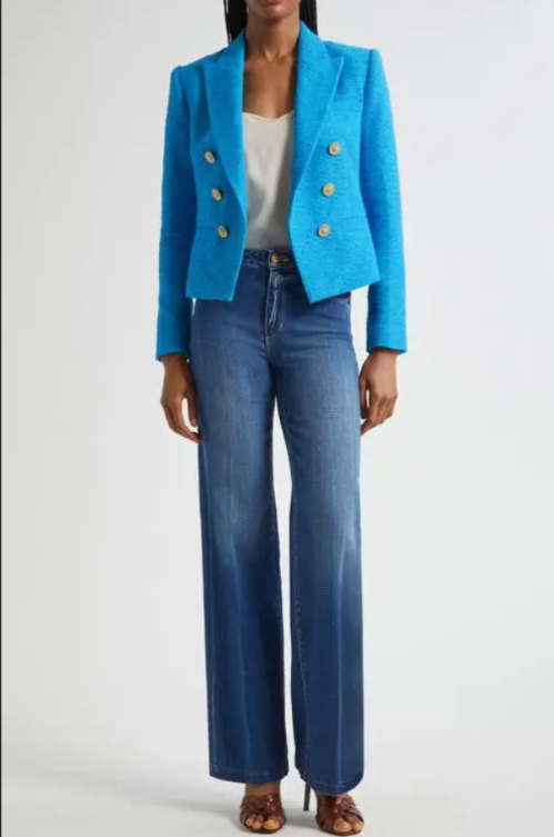 L'Agence Clayton High Rise Wide Leg Jeans MSRP $295