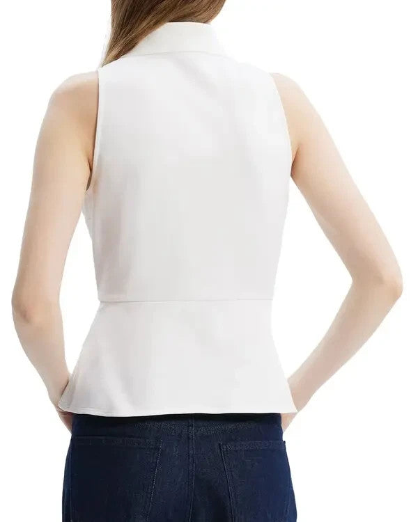 Theory Sleeveless Peplum Top MSRP $225