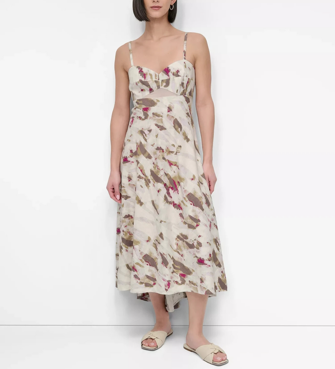 DKNY Women's Sweetheart-Neck Inset Empire-Waist Dress MSRP $149