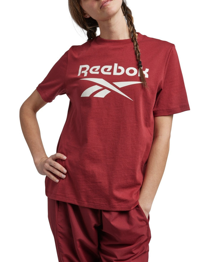 Reebok Women's Identity Cotton Big Logo T-Shirt MSRP $25