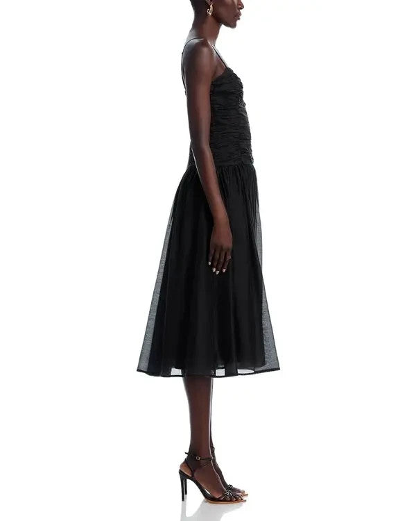 AQUA Ruched Maxi Dress MSRP $118