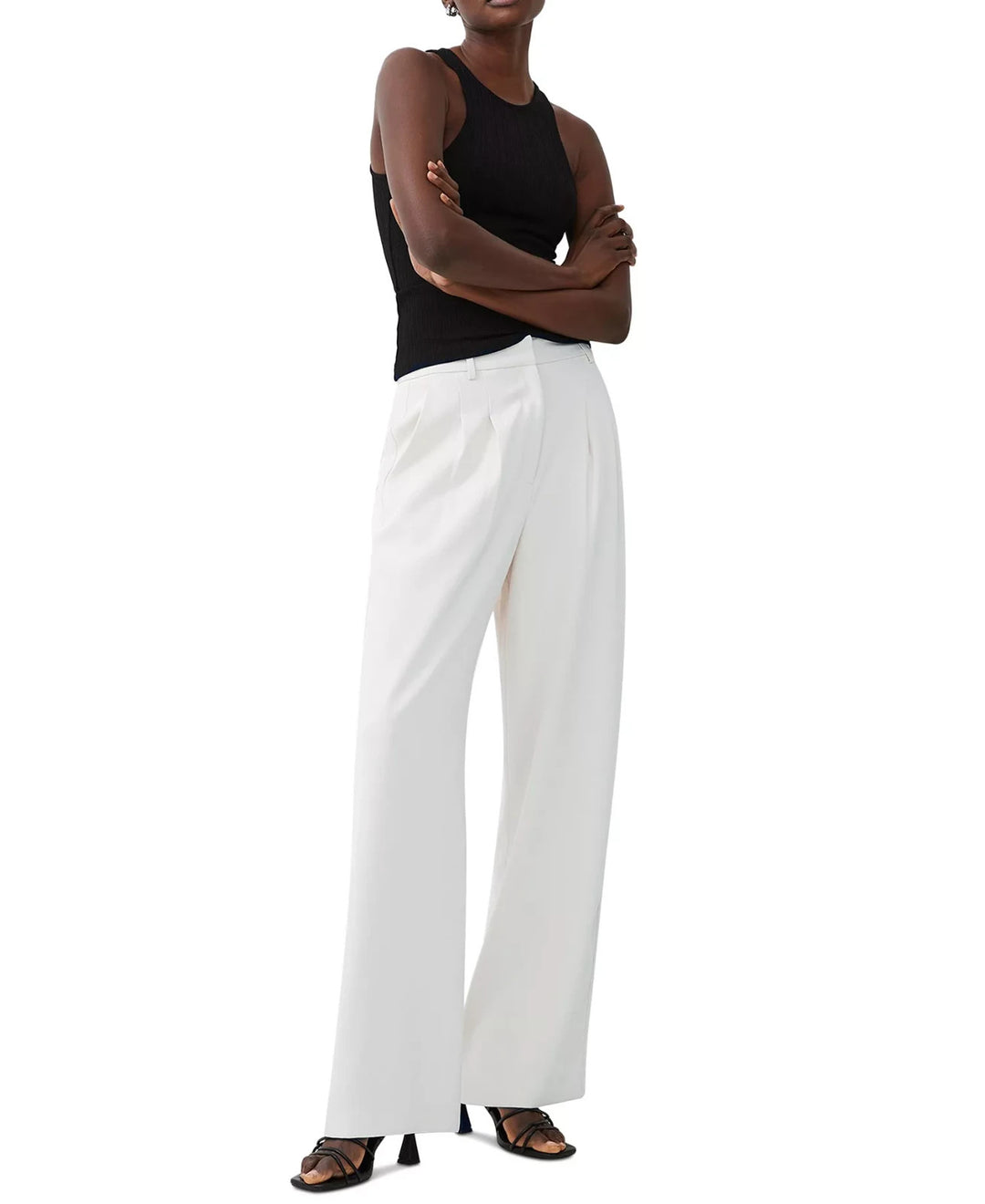 French Connection Women's Harrie Wide-Leg Suiting Pants MSRP $98