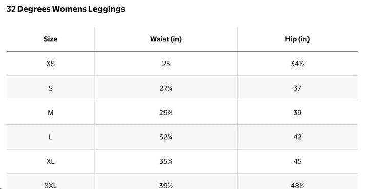 32 Degrees  Peach Skin High-Waist Base-Layer Leggings MSRP $24