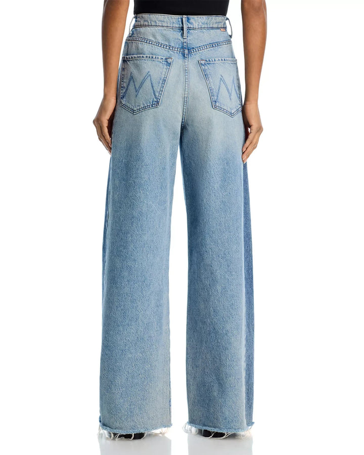 MOTHER Pipe Dream Button Sneak Fray Jeans MSRP $350