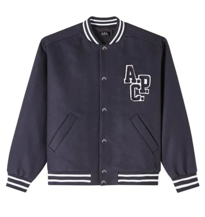 A.P.C. Micky Wool-Blend Varsity Jacket MSRP $700