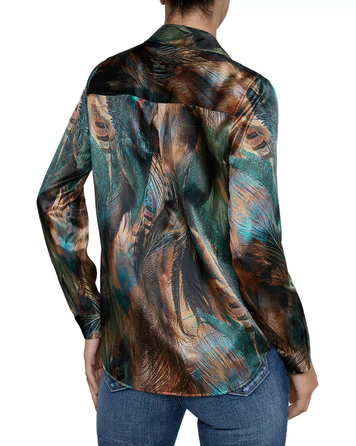 L'AGENCE Tyler Long Sleeve Blouse MSRP $375