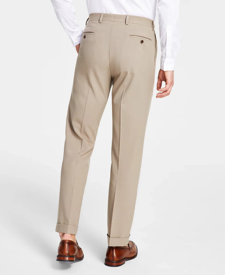 Michael Kors Men's Pleated Solid Classic Fit Pants MSRP $95
