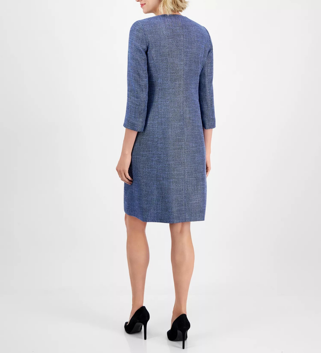 Kasper Women's Piping-Trim Tweed Topper Jacket MSRP $149