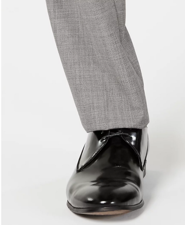 HUGO Simmons 182 Regular-Fit Crosshatch Wool Suit Pants MSRP $198
