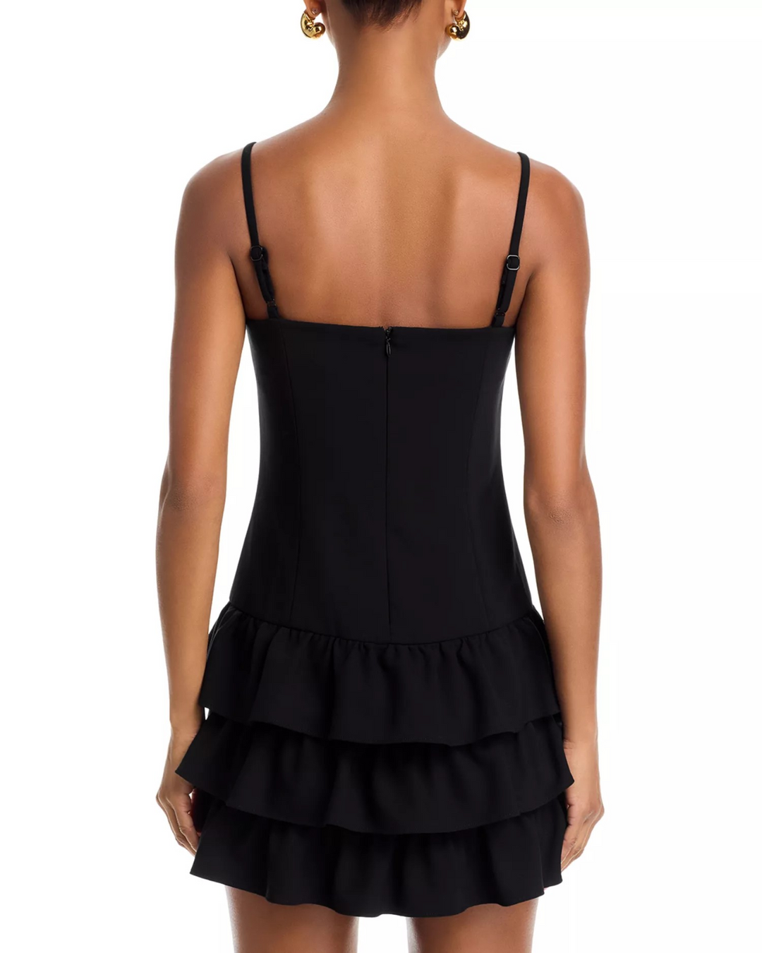 FRENCH CONNECTION Whisper Ruffle Hem Mini Dress MSRP $148