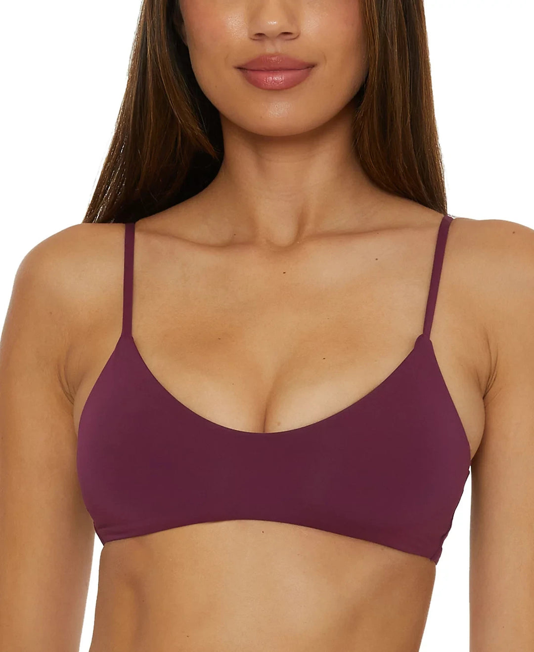 BECCA Muse Mesh-Overlay Multi-Way Bralette Bikini Top MSRP $88