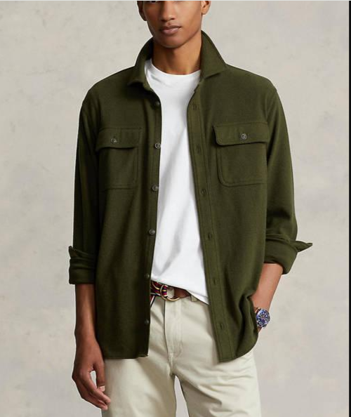 Polo Ralph Lauren Classic Fit Knit Flannel Workshirt MSRP $198