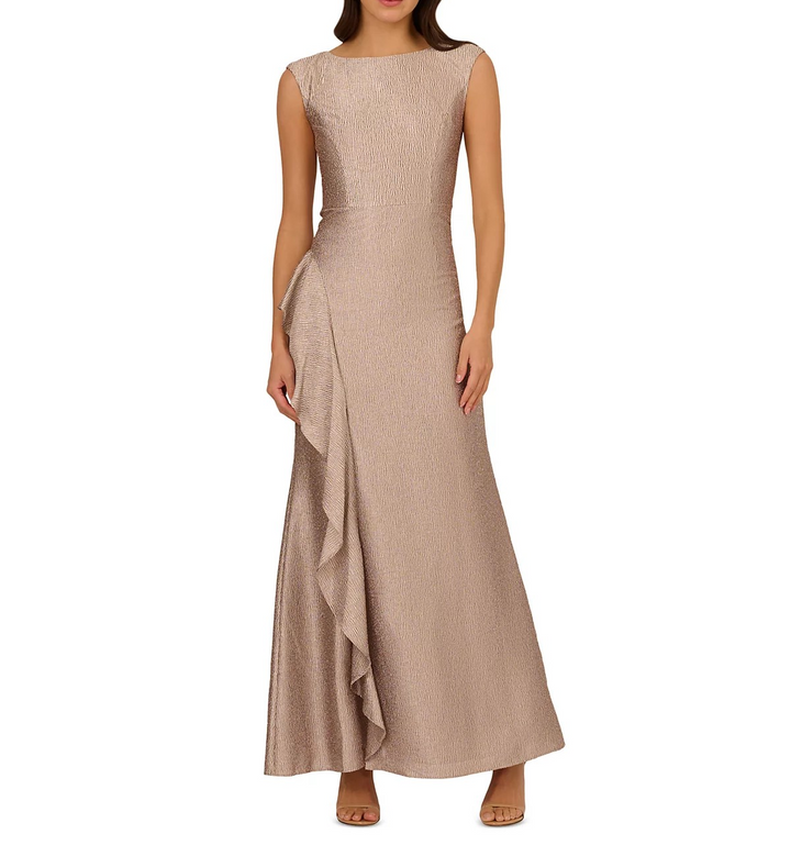 Adrianna Papell Women's Shimmer Jacquard Mermaid Gown MSRP $249